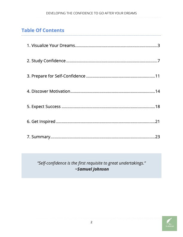 Developing the Confidence to Go After Your Dreams