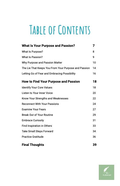 Finding Your Purpose & Passion