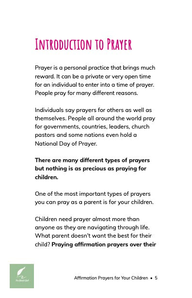 Affirmation Prayers for Your Child