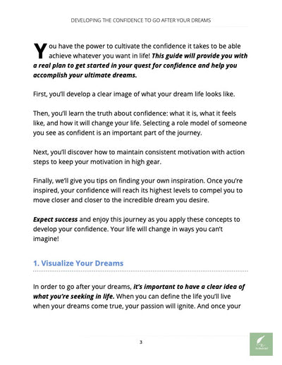 Developing the Confidence to Go After Your Dreams